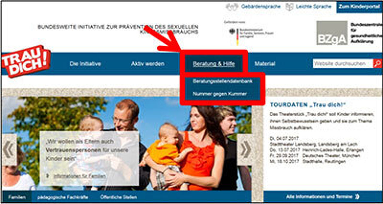 Screenshot Multiplikatorenportal Screenshot Multiplikatorenportal