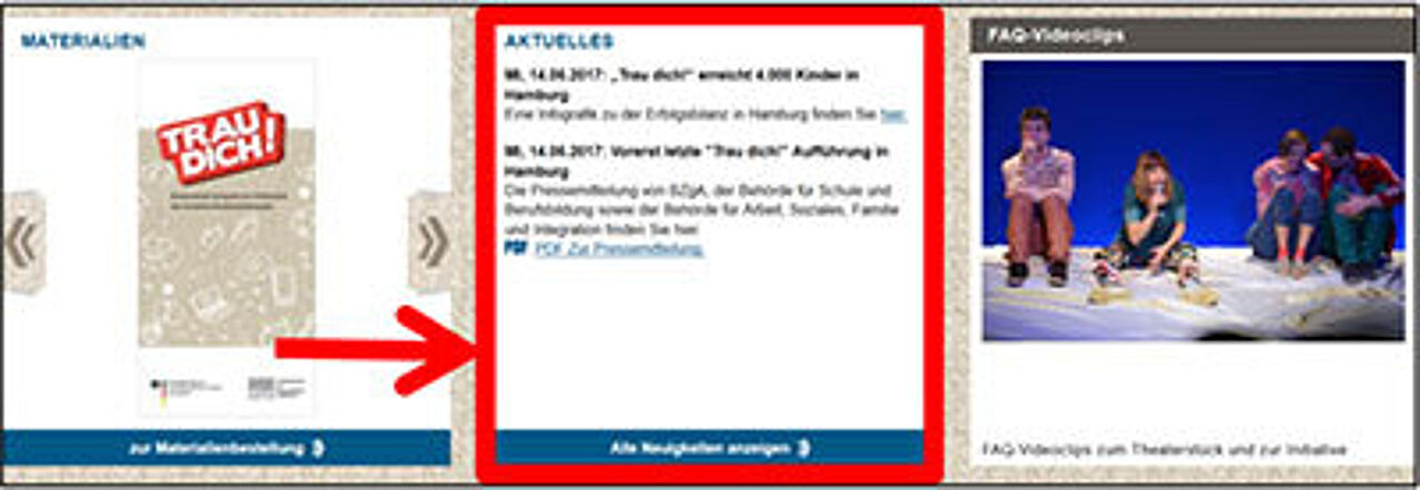 Screenshot Multiplikatorenportal Screenshot Multiplikatorenportal