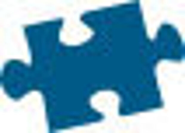 Blaues Puzzleteil Blaues Puzzleteil