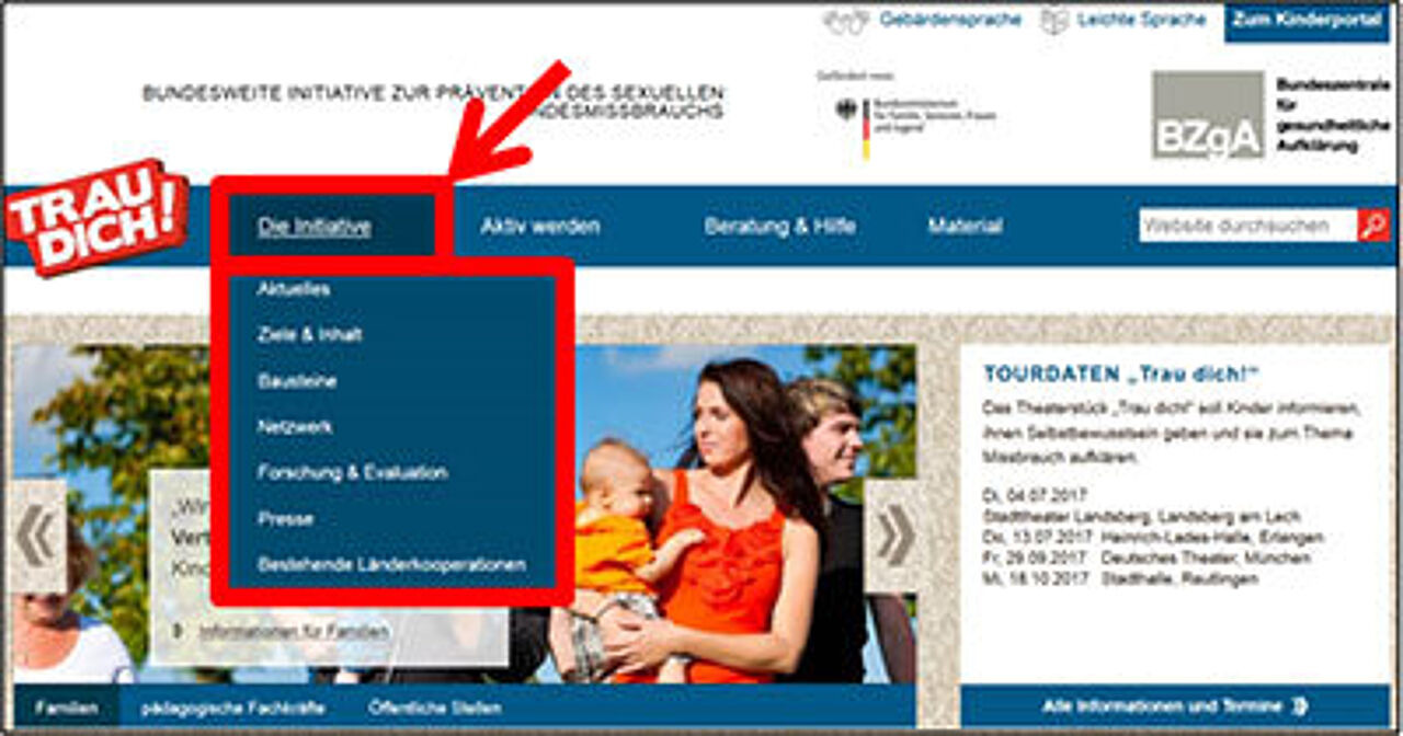 Screenshot Multiplikatorenportal Screenshot Multiplikatorenportal
