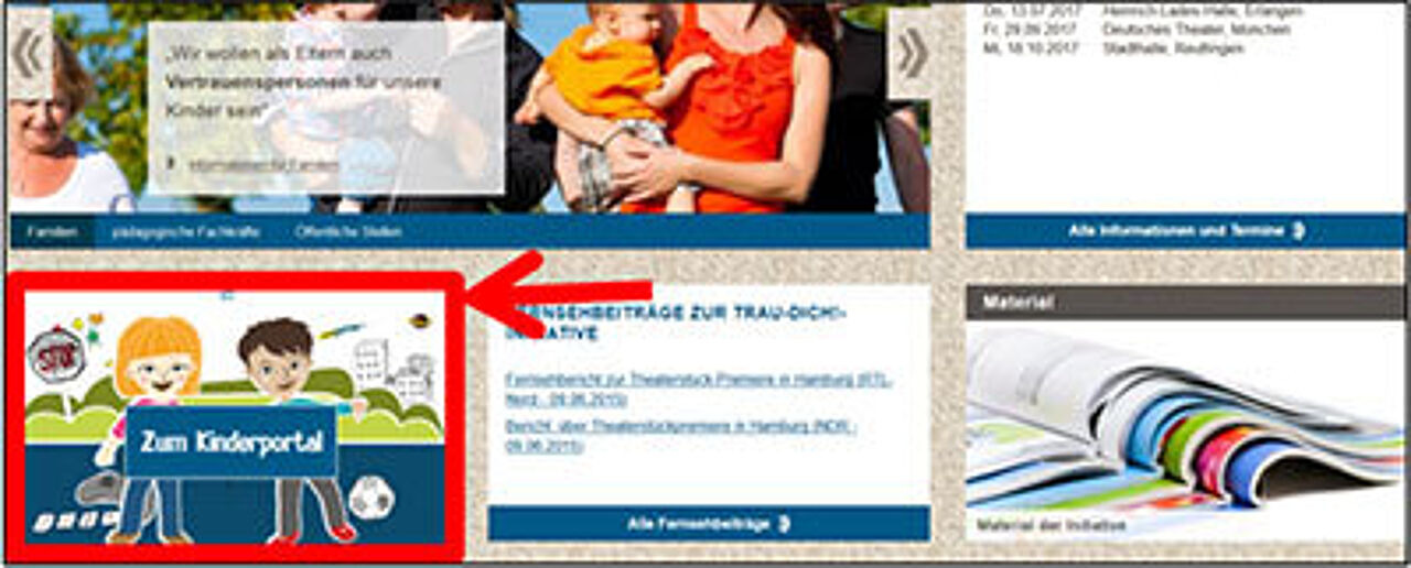 Screenshot Multiplikatorenportal Screenshot Multiplikatorenportal