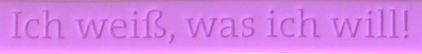 Armband Nr. 6, Lila, "Ich weiß, was ich will!"